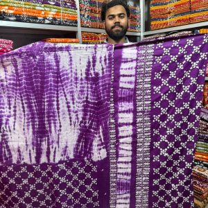 ডিজিটাল পিউর সুতি কাপড়ের মাল্টিকালার মোমবাটিক ফোর পিছ